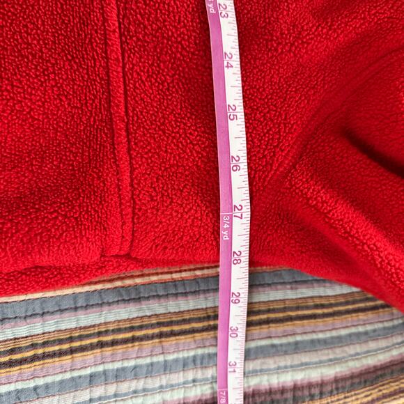 Timberland Jacket Men's Red  1/4 Zip Long Sleeve Fleece Sz XL - Picture 6 of 9